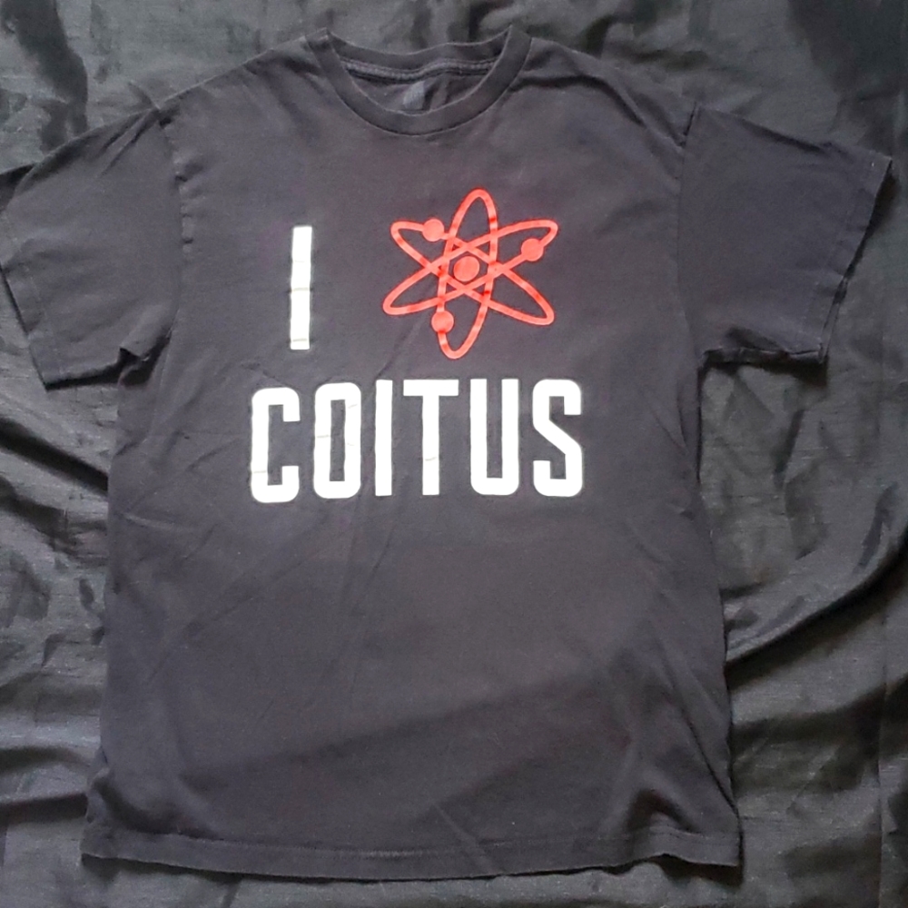 Big bang Theory " i ⚛️ coitus " funny tee